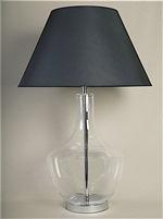 ALEXANDERS 61CM GLASS/CHROME THICK BASKET LAMP